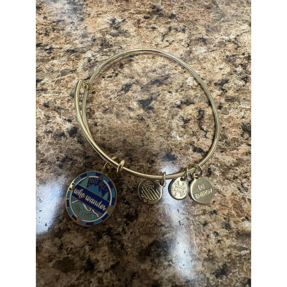 Alex and Ani “Not All Who Wander Are Lost” Charm Bangle